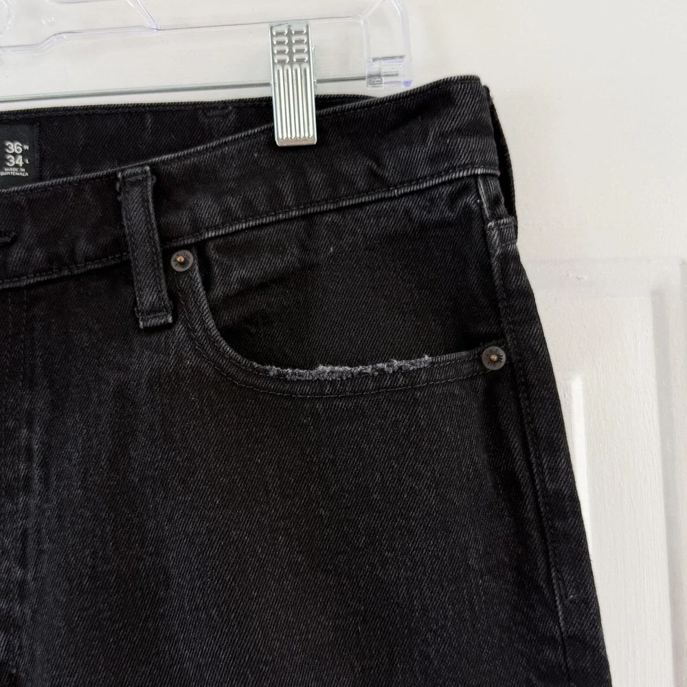 Abercrombie & Fitch 90s Slim Jeans Mens 36x33 Black A&F Vintage Stretch Denim